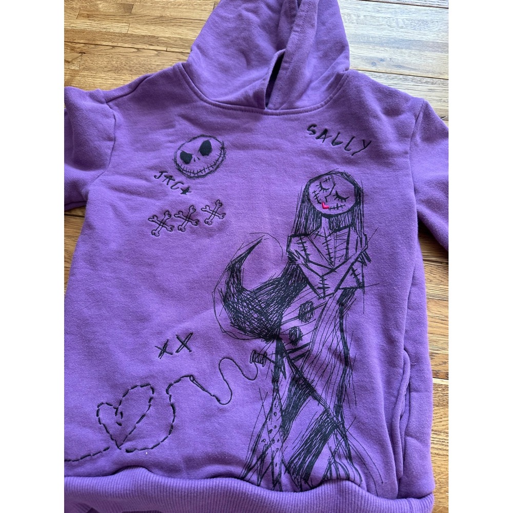 Disney Nightmare Before Christmas Jack Sally Purple‎ Hoodie Sweatshirt - Picture 9 of 9